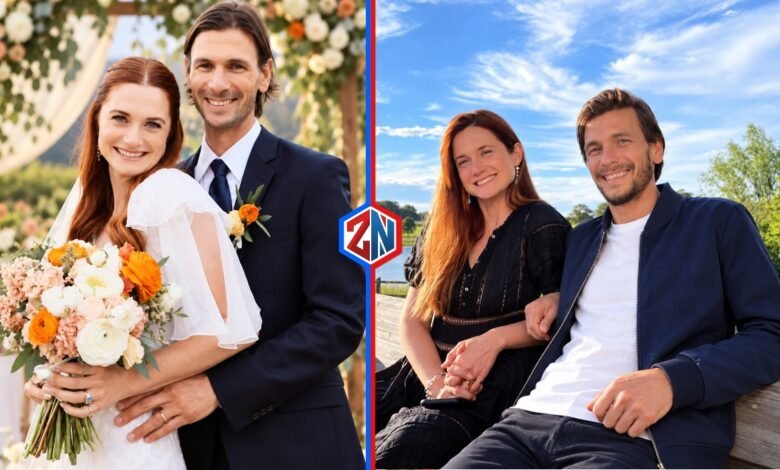 Andrew Lococo with His Wife Bonnie Wright