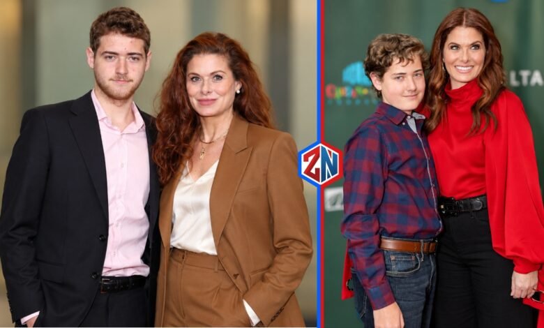 Roman Walker Zelman with his mother Debra Messing
